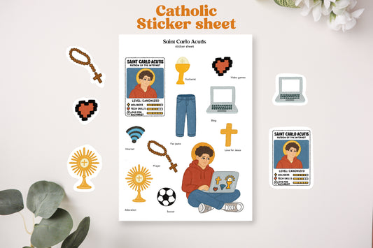 Saint Carlo Acutis Sticker Sheet
