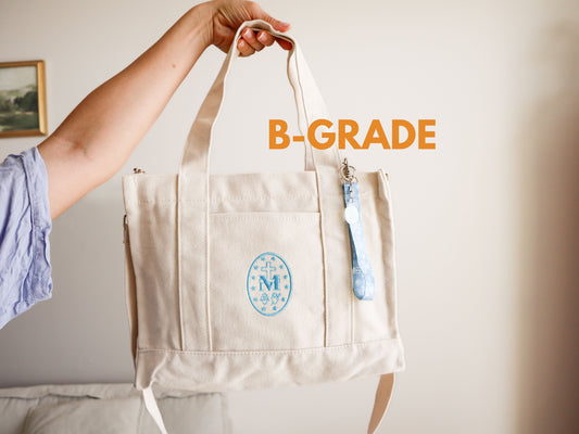 B GRADE Marian Embroidered Crossbody Tote Bag