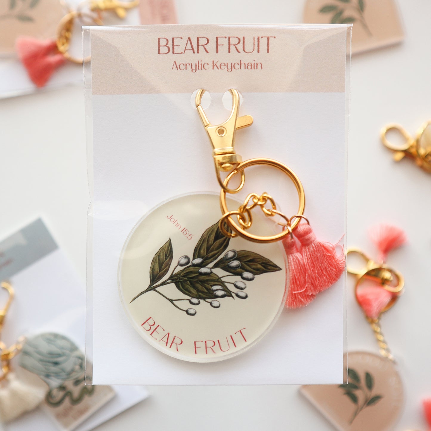 Bear Fruit Keychain